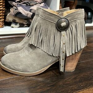 Fringe booties